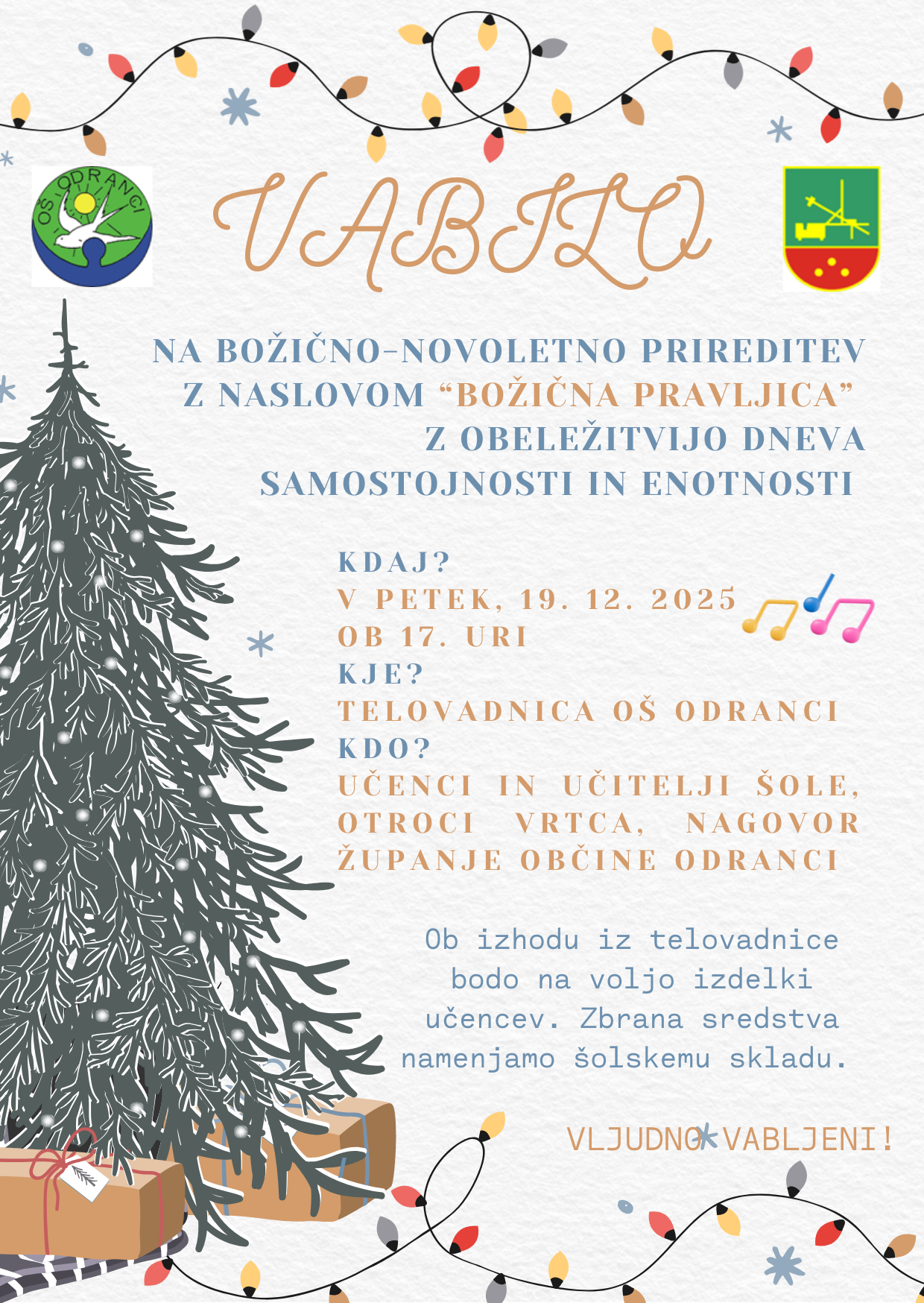 VABILO NA BOŽIČNO-NOVOLETNO PRIREDITEV